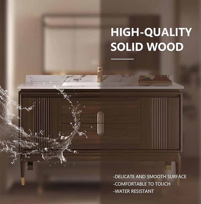 Single Sink Bathroom Vanity 64in, Freestanding Bathroom Vanity Includes Smart - Image 5
