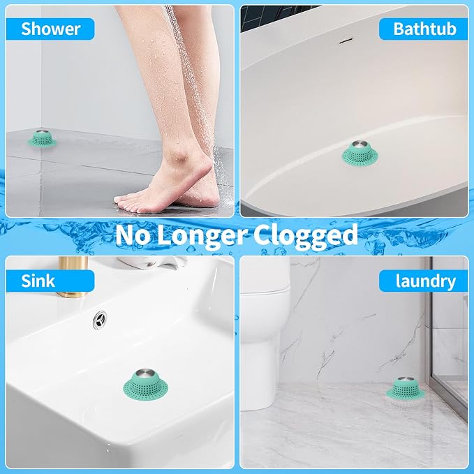 Shower Drain Hair Catcher Bathtub Drain Cover Shower Protector - Image 2