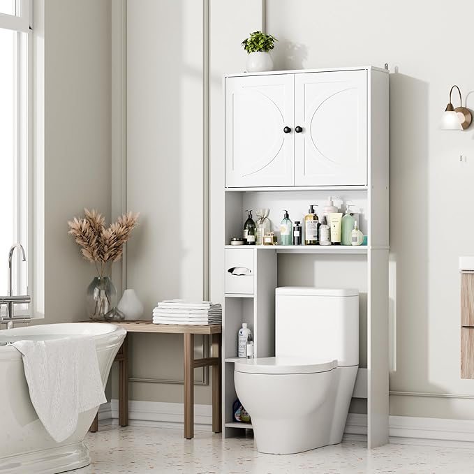 Over The Toilet Storage Cabinet, Freestanding Organizer Toilet Cabinet by Unknown