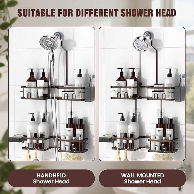 REINHARDT Adjustable Shower Caddy Hanging Rustproof Shower Caddy - Image 4