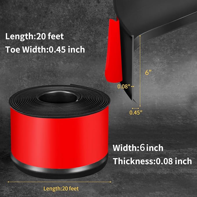 Flexible Baseboard Molding Trim 6 Inch Self-Adhesive Vinyl Wall Base Peel and - Image 2