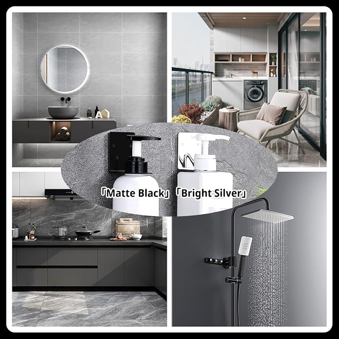 6Pcs Resizable Soap Bottle Dispenser Holder Wall Mount - Image 5