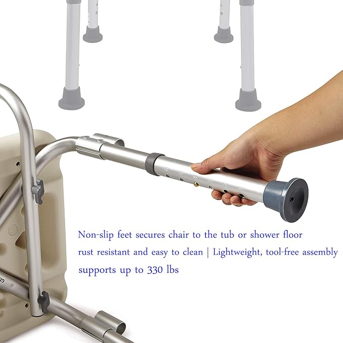 Replacement Feet for Shower Chair Bath Seat, shower stools and transfer bench - Image 4