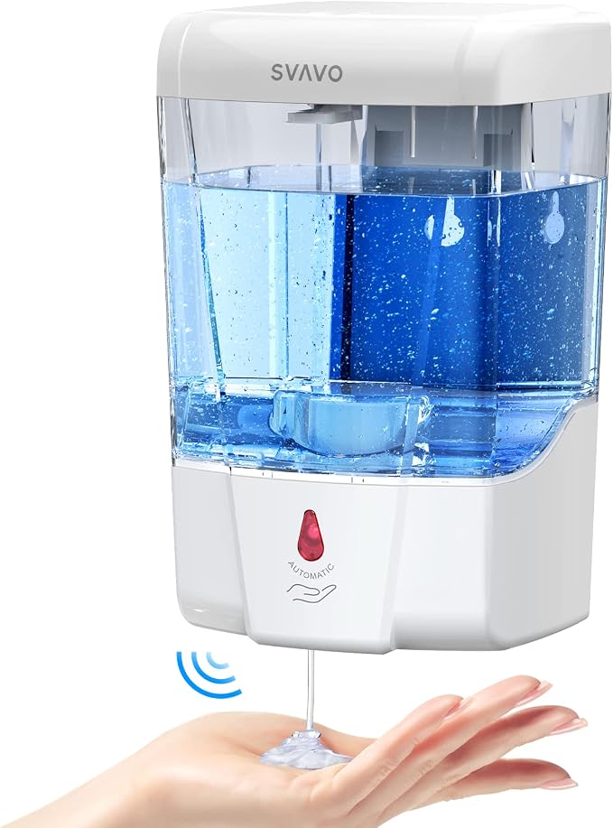 SVAVO Automatic Soap Dispenser Touchless, 21oz/600ml Soap Dispenser Wall Mount by SVAVO
