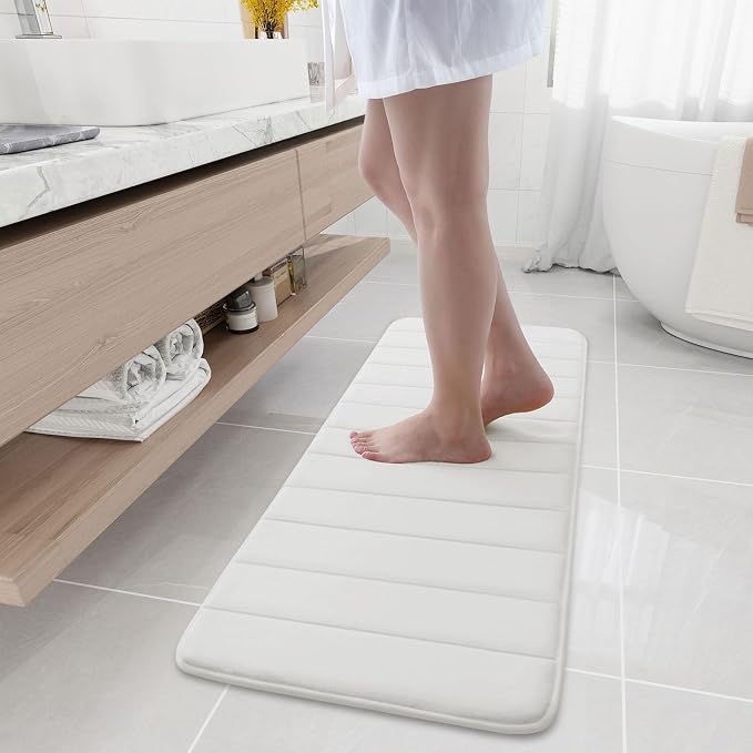 Buganda Memory Foam Bath Mat, Ultra Soft and Non-Slip Bathroom Rugs, Water by Buganda