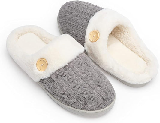 Chantomoo Womens Slipper Warm Comfy Memory Foam House Slippers Knitted Shoes by Chantomoo
