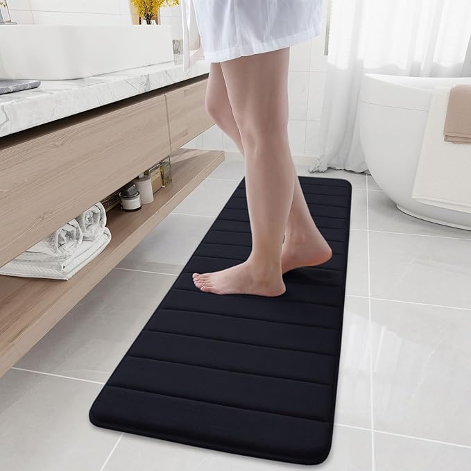 Buganda Memory Foam Bath Mat, Ultra Soft and Non-Slip Bathroom Rugs, Water by Buganda