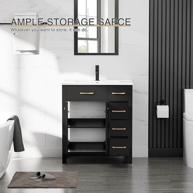 LUCKWIND 30" Modern Bathroom Vanity - Image 4