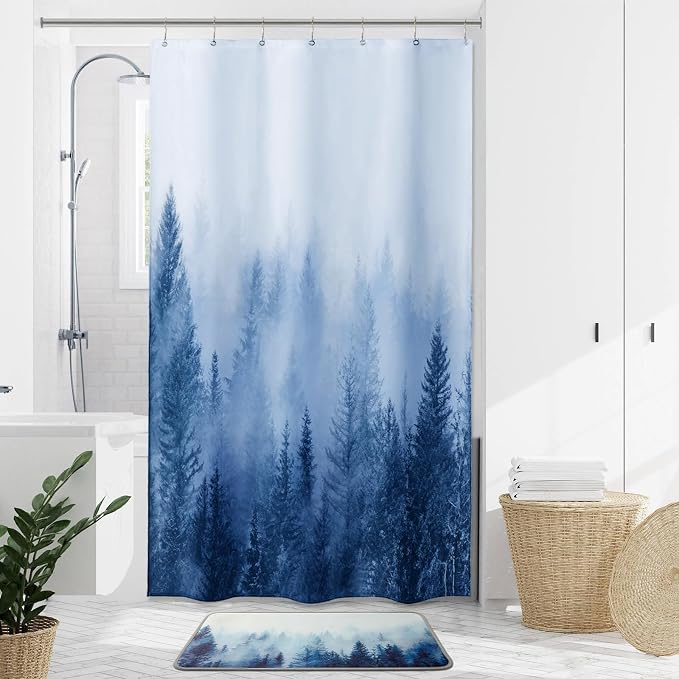 ORTIGIA 36x72 Misty Forest Stall Shower Curtain - Image 7