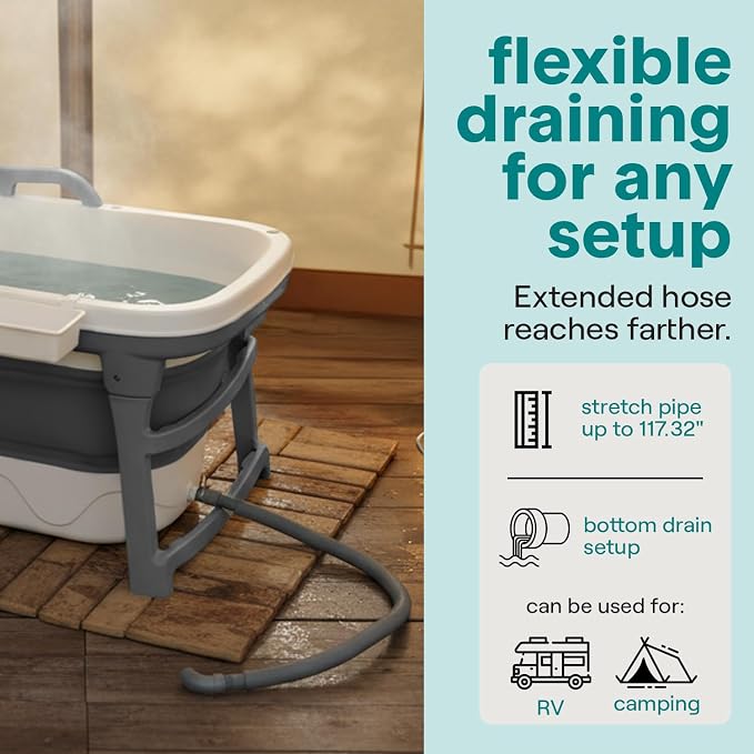 Serenelife 59" Portable Bathtub - Image 7