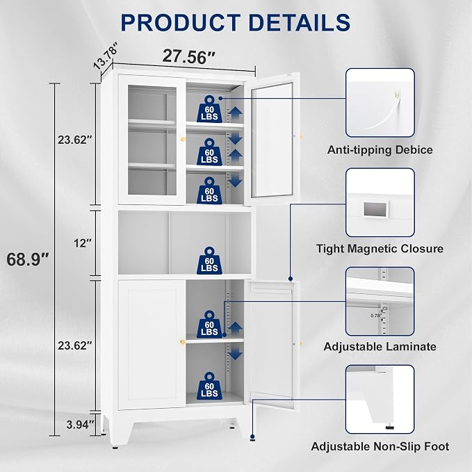 Metal Pantry Storage Cabinet - Image 3