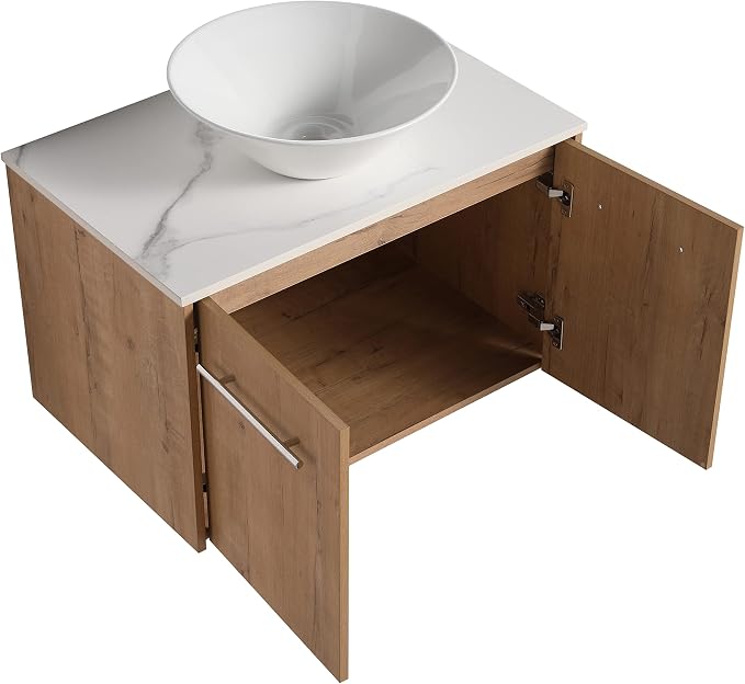 30 Inch Bathroom Vanity with Sink, Modern Wall Mount Floating Bathroom Vanity - Image 8