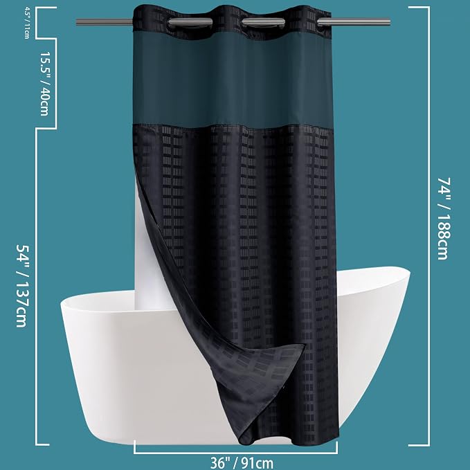 Conbo Mio Stall No Hook Shower Curtain - Image 6