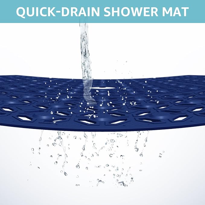 OTHWAY Square Shower Mat, TPE Anti Slip Shower mat - Image 3
