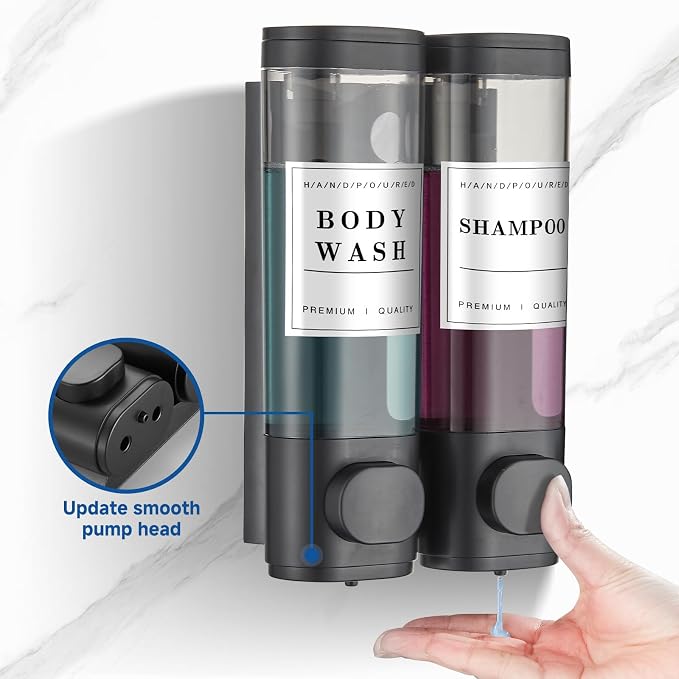 Shower Soap Dispenser Wall Mounted No Drill Shampoo Dispenser - Image 3