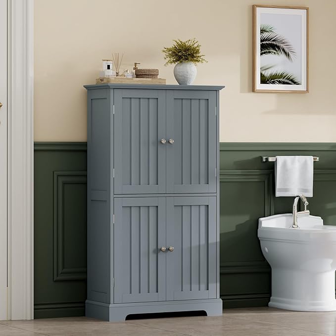 ChooChoo Bathroom Floor Cabinet, Modern Bathroom Storage Cabinet - Image 2