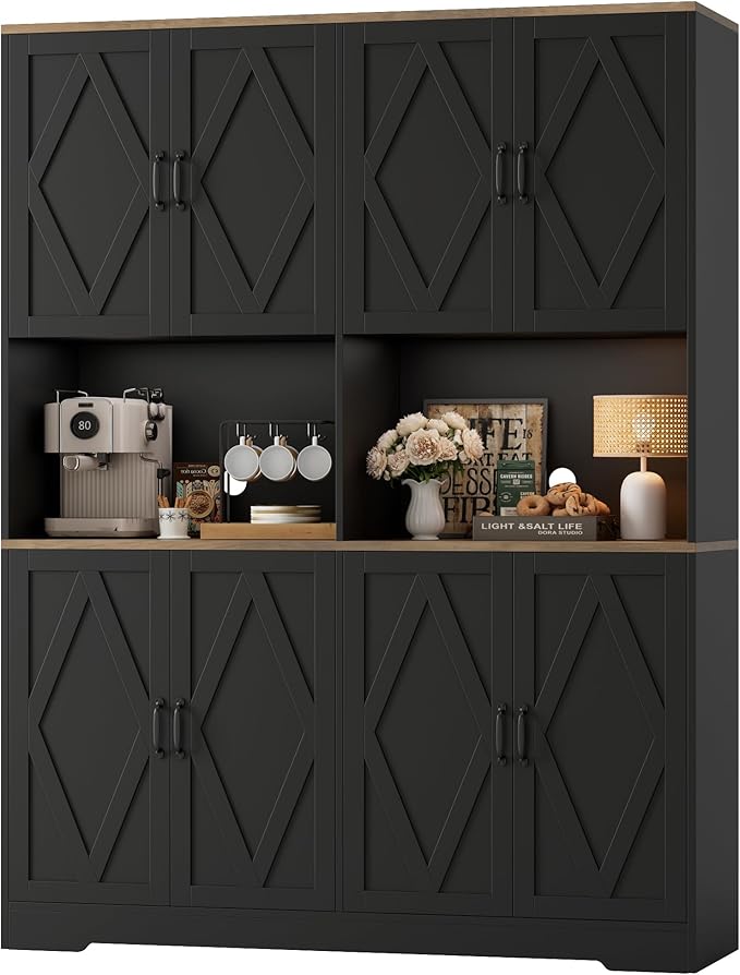 HOSTACK 71" Tall Pantry Cabinet, Large Kitchen Hutch by HOSTACK