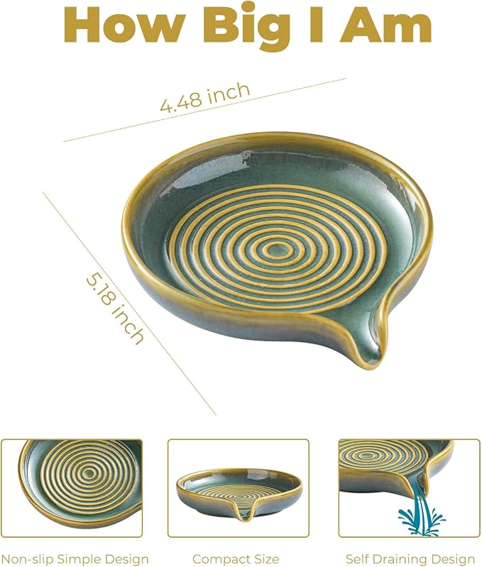 Ceramic Soap Dish, Self Draining Soap Holder Bar Soap Dish - Image 2