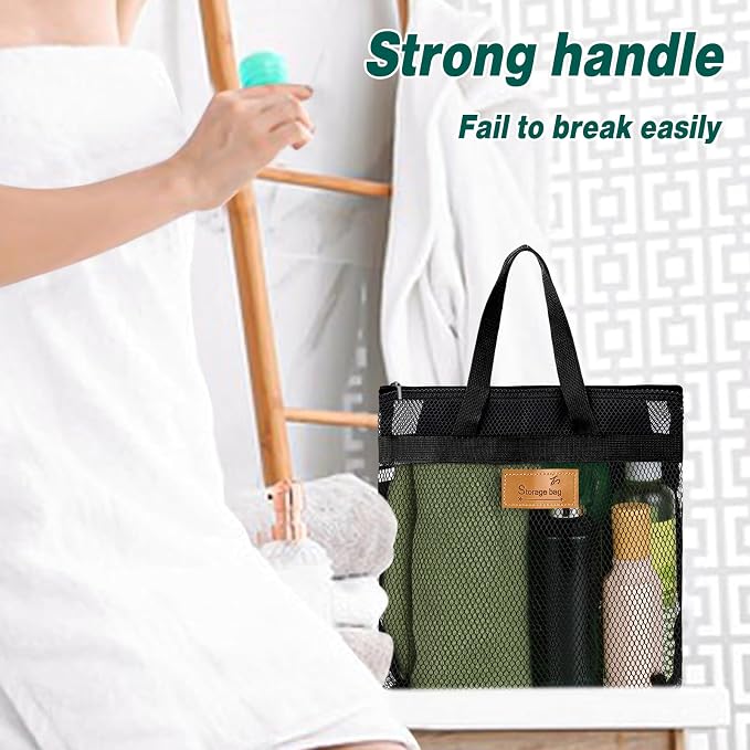 KALIONE Mesh Shower Caddy Bag, Portable Gym Shower Bag, Quick Dry Hanging - Image 4