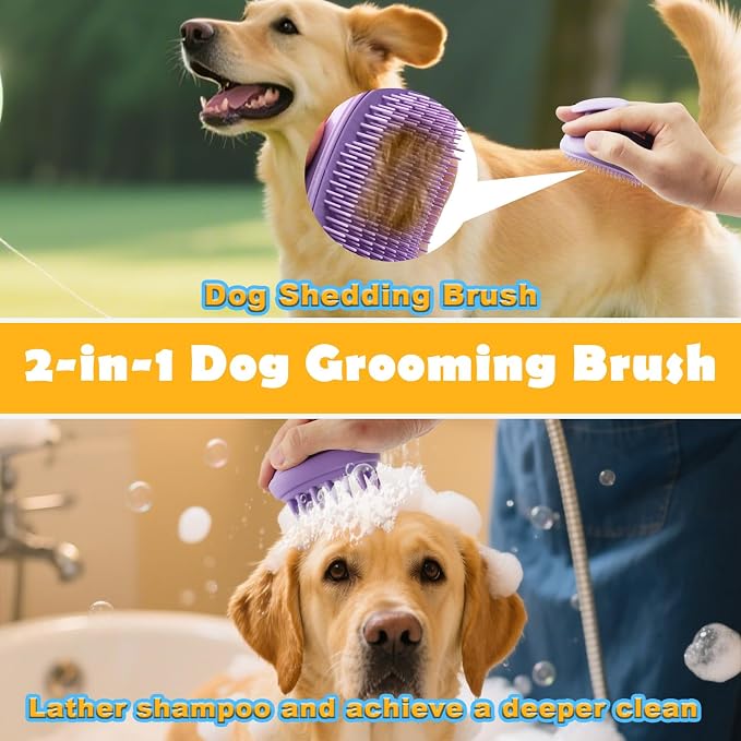 2-in-1 Dog Bath Brush for Grooming & Massage - Image 2