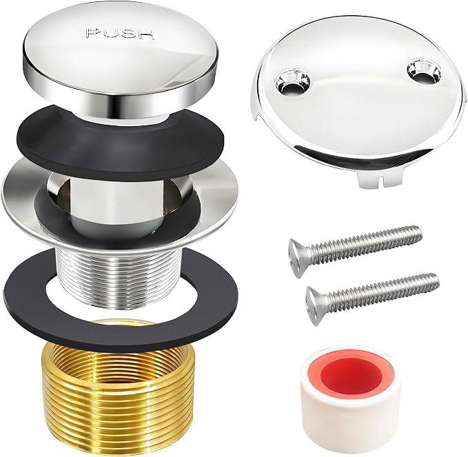 Tub Stopper Bathtub Drain Kit, Metal Tip-Toe Trim Kit by Unknown