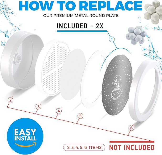 AquaHomeGroup Filtered Shower Head Replacement Spray Plates - Image 5
