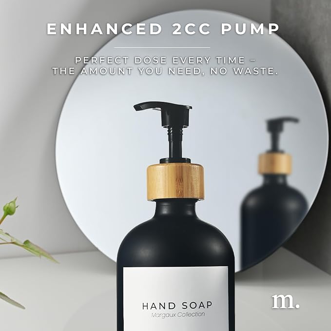 Maisonovo Glass Soap Dispenser Bathroom Set | Hand Soap and Dish Soap Dispenser - Image 5