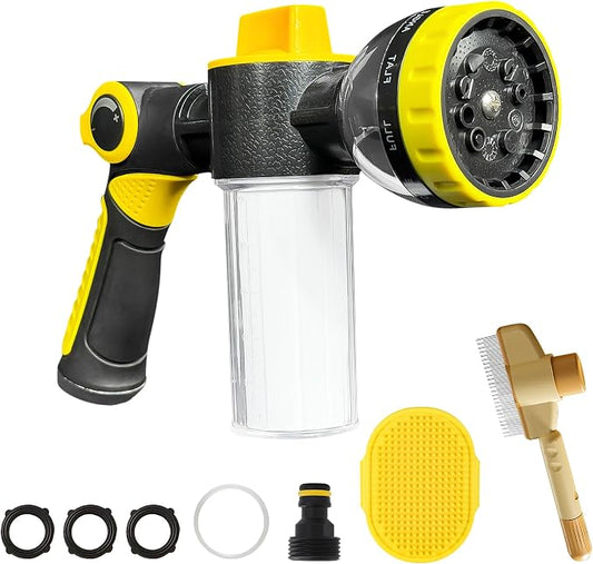Dog Washing Hose Attachment, 10-in-1 Soap Sprayer Moden Garden Hose Nozzle by Unknown
