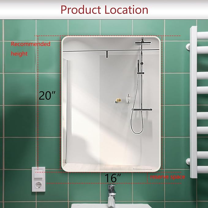 Bathroom Medicine Cabinet, Recessed & Surface Wall Cabinet - Image 2