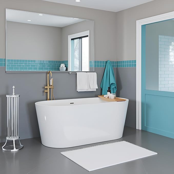 67" Acrylic Freestanding Bathtubs, Stand Alone Tub, Soaking Tubs - Image 7