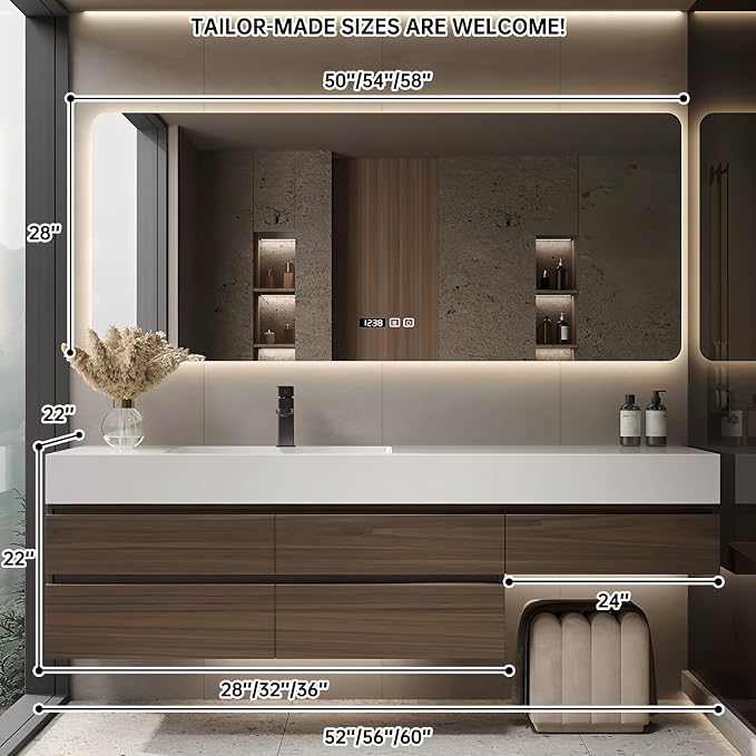 Bathroom Vanities Set, Floating Bathroom Vanity - Image 2