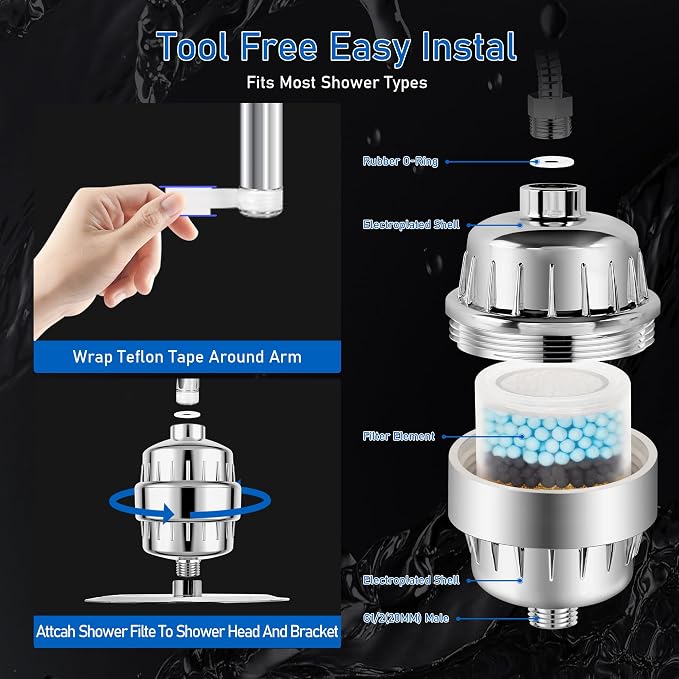 High Output Revitalizing Shower Filter, Keycozy Shower Filter - Image 8