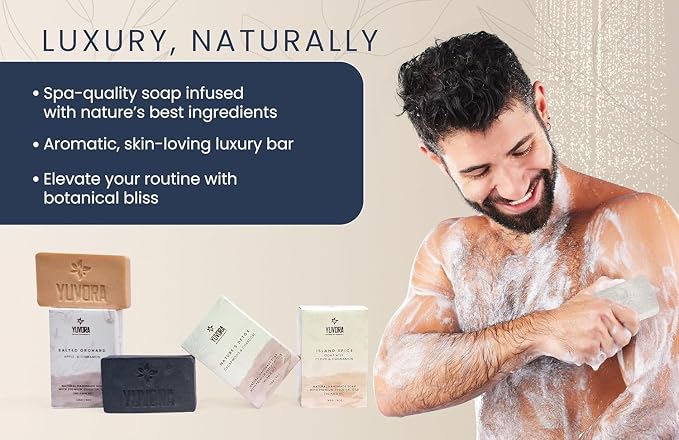 6 Pcs Men Natural Handmade Body Soaps 5 OZ Pack Set Rugged Essence Long lasting - Image 8