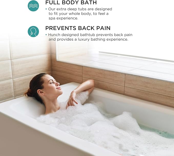 Fine Fixtures Acrylic, Fiberglass Alcove Soaking Bathtub - Image 7