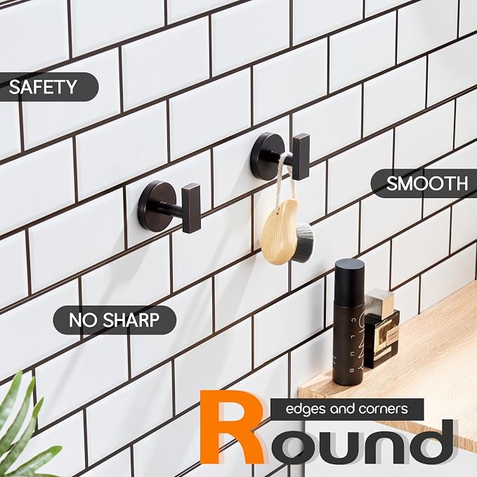Robe Hook Bath Towel Hooks Stainless Steel Wall Hooks - Image 4