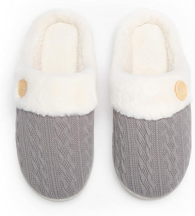 Chantomoo Womens Slipper Warm Comfy Memory Foam House Slippers Knitted Shoes - Image 5