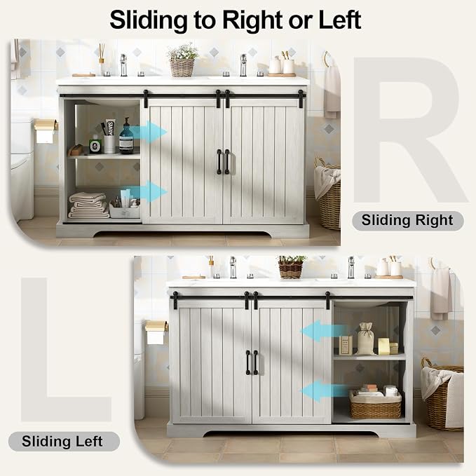 Modern Bathroom Vanity 54inch - Image 9