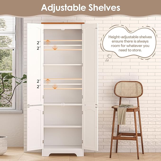 72.2'' Pantry - 4 Door Kitchen Cabinet - Image 4