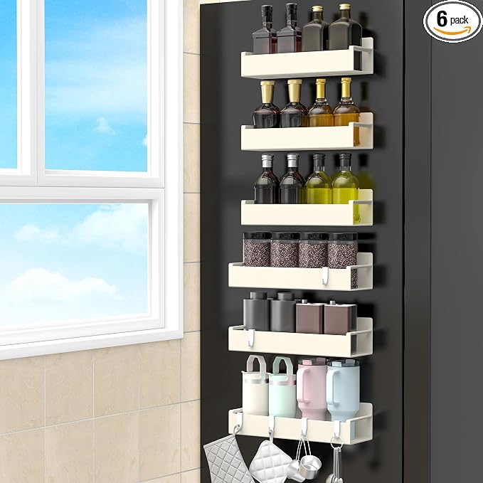 6 Pack Magnetic Spice Rack Organizer by HuggieGems
