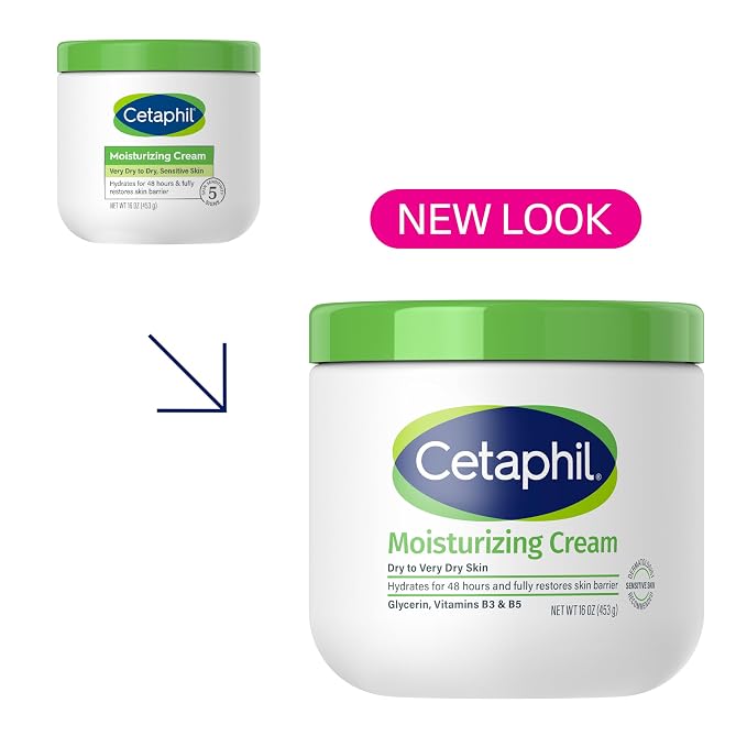Cetaphil Face & Body Moisturizer, Hydrating Moisturizing Cream - Image 2