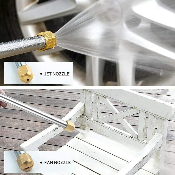 High Pressure Power Washer wand, Hydro Jet Water Hose Nozzle, Watering Sprayer - Image 6