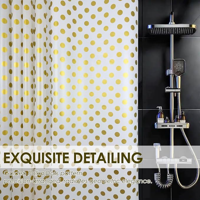 Plastic Shower Curtain Liner, Waterproof Printed PEVA Shower Curtain - Image 4
