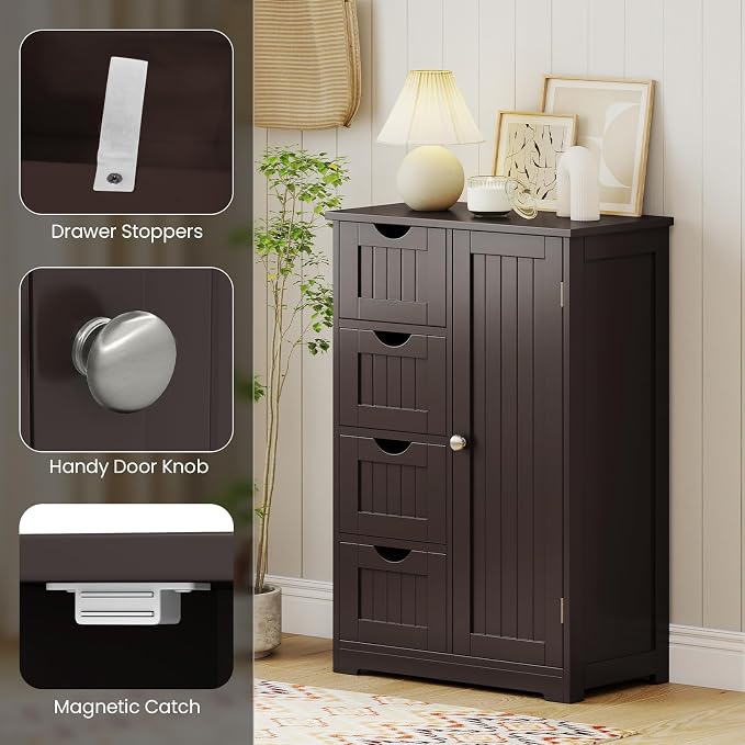 Giantex Bathroom Storage Cabinet - Image 7
