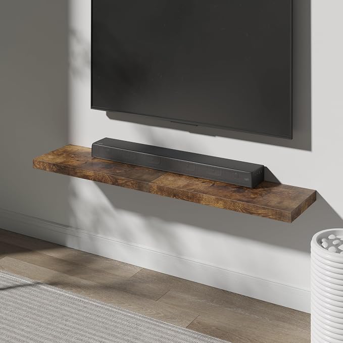 Floating Shelf, 36 in W x 12.75 in D x 2 in H Wooden Floating Wall Shelf - Image 2