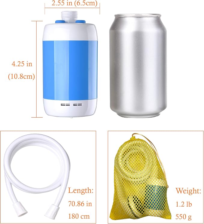 Iron Hammer Portable Shower Camping Shower Outdoor Shower Handheld Electric - Image 4