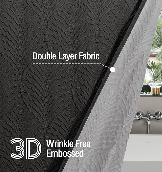 Gibelle Ombre Black Shower Curtain - Image 3