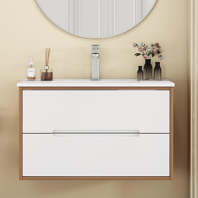 32" Wall Mounted Bathroom Vanity - Image 4