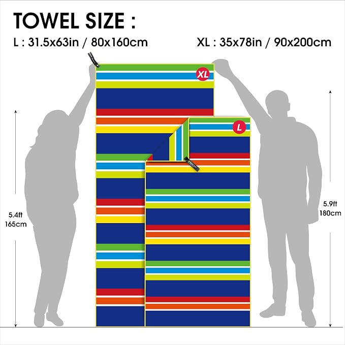 4Monster Microfiber Beach Towel Quick Dry, Super Absorbent Lightweight Travel - Image 4