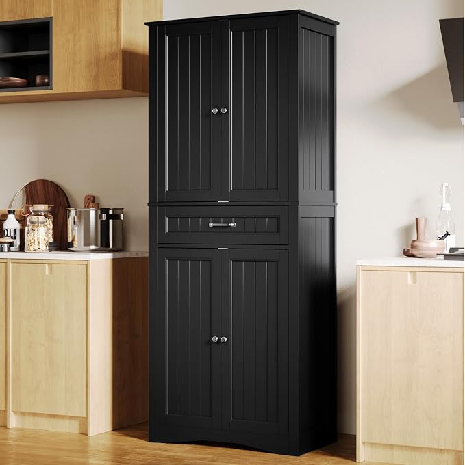 Gizoon 71'' Kitchen Pantry Storage Cabinet, Freestanding Pantry Organizers and - Image 3
