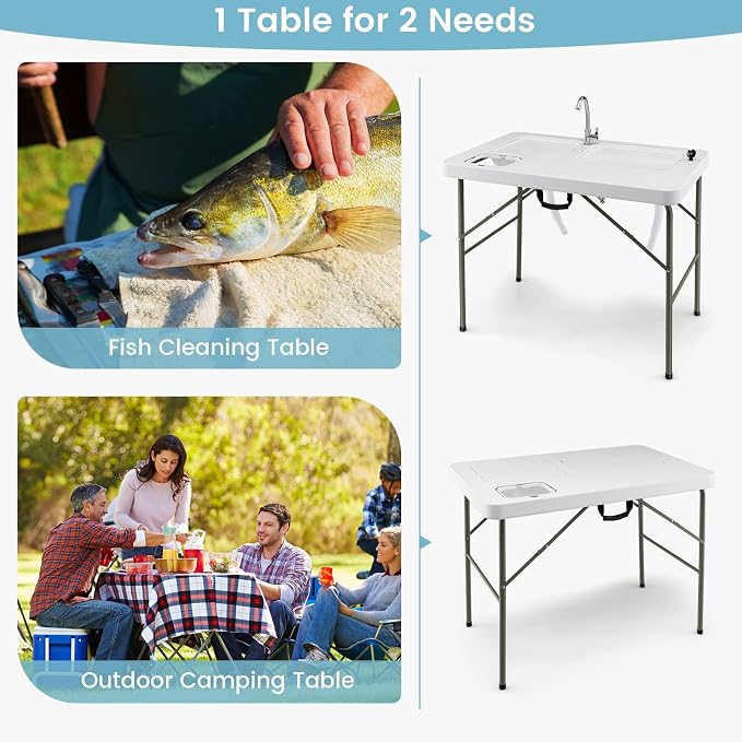 Goplus Folding Fish Cleaning Table - Image 4